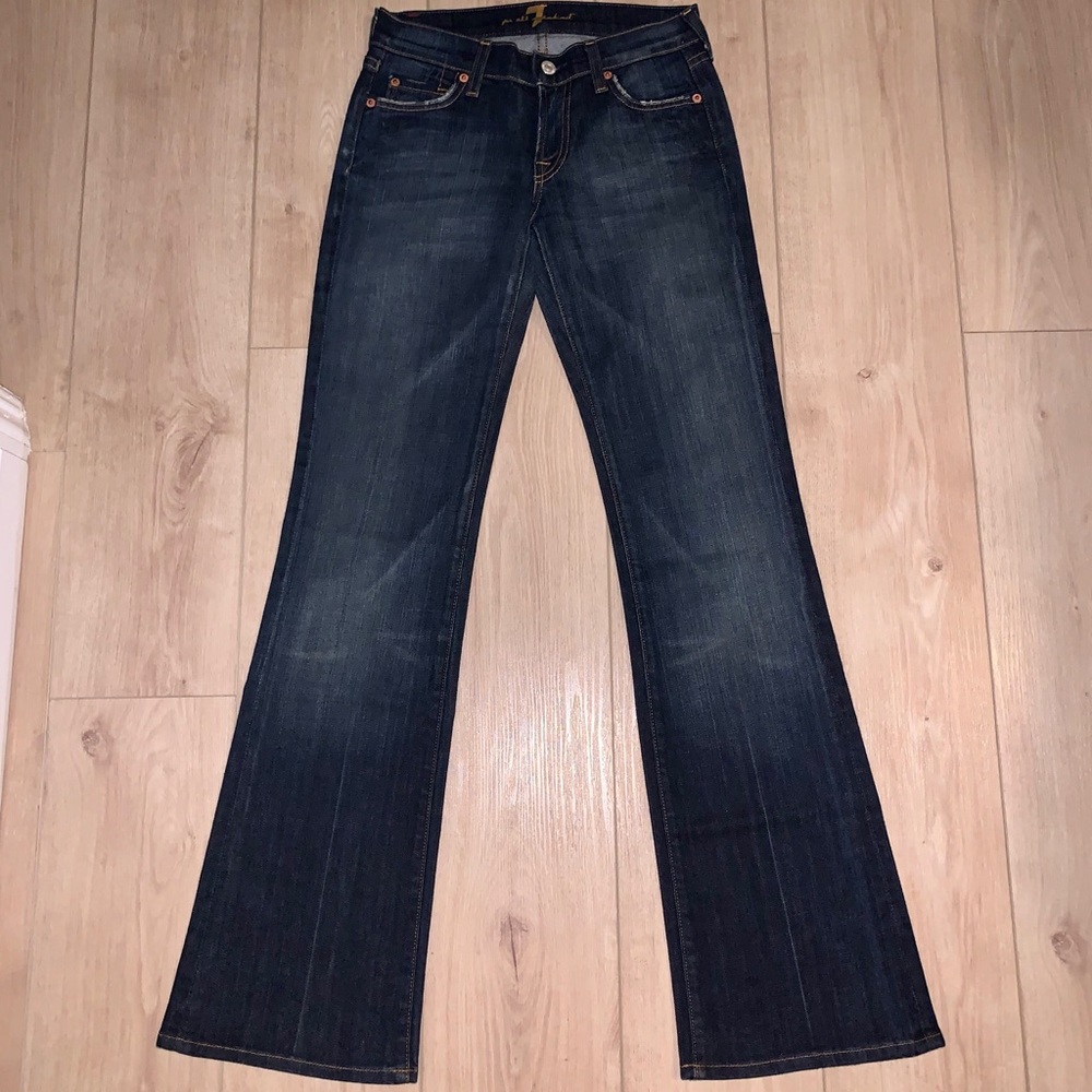 7 for all mankind boot cut jeans  Dark Size 24